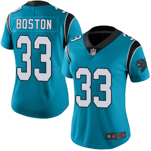 Carolina Panthers Limited Blue Women Tre Boston Alternate Jersey NFL Football 33 Vapor Untouchable